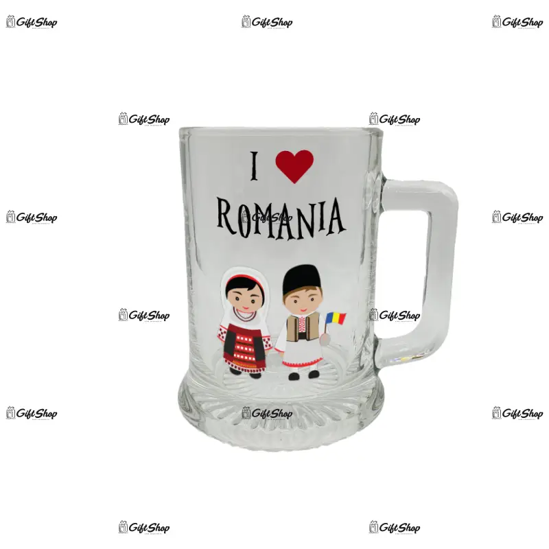 I love romania, halba cu mesaj 4